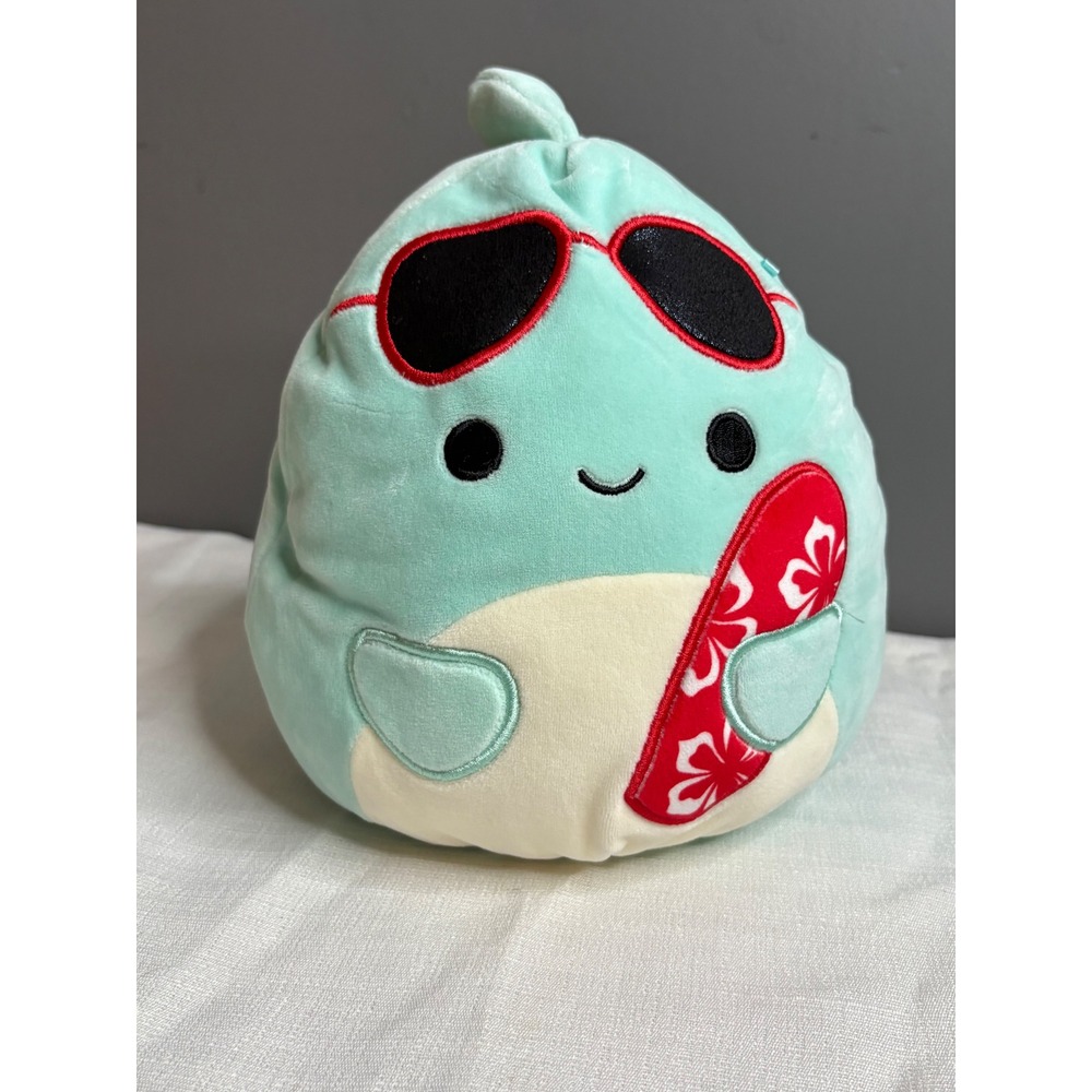 Squishmallows Gordon the Shark with Sunglasses and Surfboard Mint Green Plush